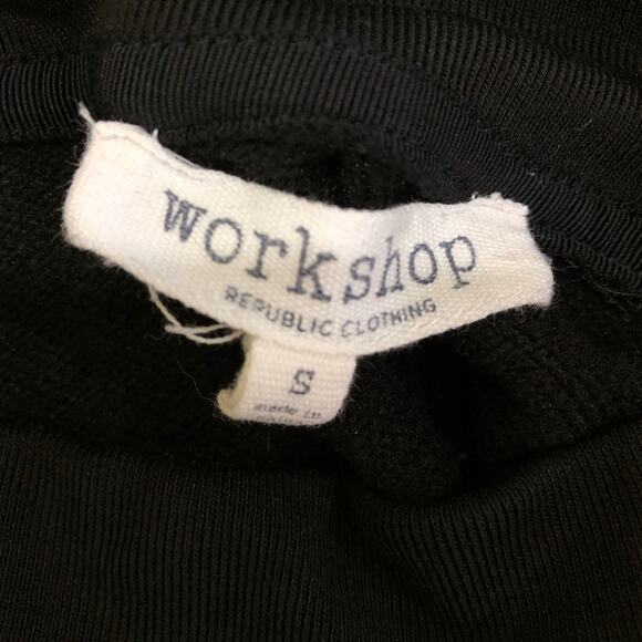 Workshop Republic Black Mock Turtleneck  Tunic Sweatshirt with Zippers - Picture 9 of 11